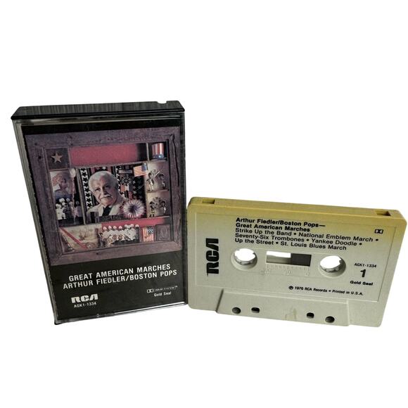 Arthur Fiedler and the Boston Pops Great American Marches Cassette Tape Vintage - Picture 1 of 7
